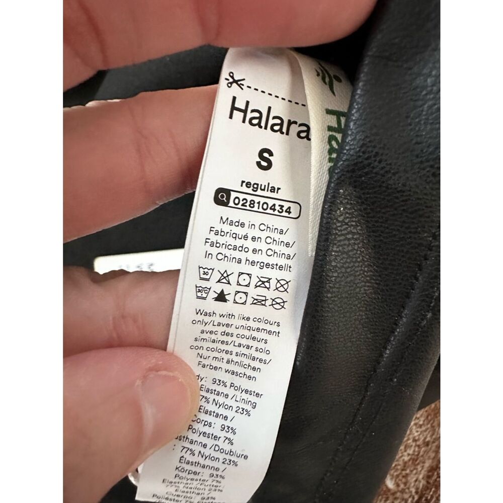 NWT Halara High Waisted Tummy Control 2-in-1 Midi Casual faux Leather Skirt - Picture 6 of 9